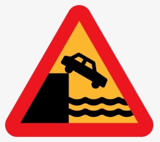 Dont Drive Over A Cliff Into The Ocean Clip Arts - Car Falling Off Cliff Sign, HD Png Download, Transparent PNG