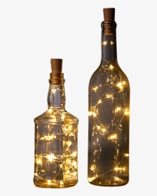 Warm Cork String Lights - Glass Bottle, HD Png Download, Transparent PNG