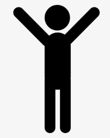 Man Standing With Arms Up Vector - Man Standing Icon Png, Transparent Png, Transparent PNG