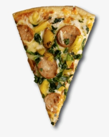 Chicken Sausage And Roasted Yellow Peppers - Vegetable Pizza Slice Png, Transparent Png, Transparent PNG