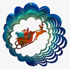 Santa And His Sleigh Christmas Holiday Painted Wind - Turkey, HD Png Download, Transparent PNG