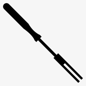 Fork Of Long And Thin Shape - Baseball Bat Black Png, Transparent Png, Transparent PNG