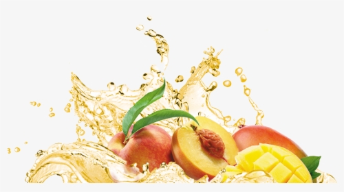 Splash Peach Mango - Mix Fruit Splash Png, Transparent Png, Transparent PNG