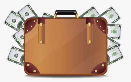 Transparent Dollars Clipart - Suitcase With Money Png, Png Download, Transparent PNG