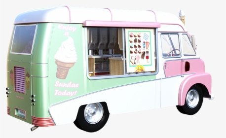 Ice Cream, Truck, Snack, Food, Cold, Sweet, Treat - Ice Cream Van Png, Transparent Png, Transparent PNG