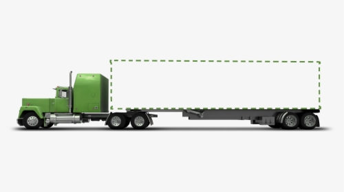 Shipping Truck Png - Truck And Trailer Side View, Transparent Png, Transparent PNG