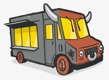 Bull Food Truck , Png Download - Cartoon Food Truck Transparent, Png Download, Transparent PNG