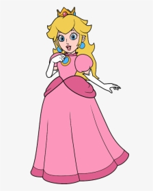 Mario Luigi Toad Princess Peach Transparent Png - Draw Peach Super Mario, Png Download, Transparent PNG