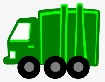 Lime Green Garbage Truck Svg Clip Arts - Green Garbage Truck Clip Art, HD Png Download, Transparent PNG