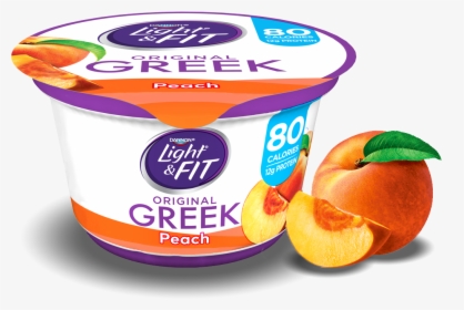 Peach Greek Yogurt - Light And Fit Greek Yogurt Key Lime, HD Png Download, Transparent PNG