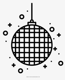 Disco Ball Coloring Page - Disco Icon, HD Png Download, Transparent PNG