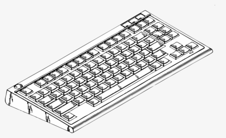Line Art,angle,space Bar - Computer Keyboard Clipart, HD Png Download, Transparent PNG