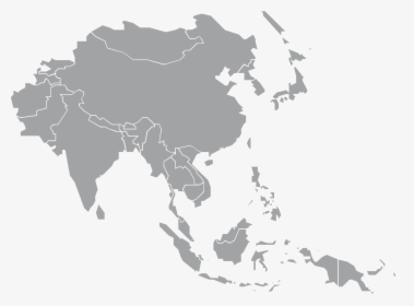 Transparent Map Of World Png - Southeast Asia Map Grey, Png Download, Transparent PNG