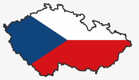 Czech Republic Flag Map Large Map - Czech Republic Flag Country, HD Png Download, Transparent PNG