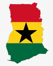 Ghana Flag Map Large Map - Ghana Flag Map Png, Transparent Png, Transparent PNG