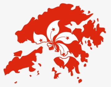 Hong Kong Flag-map - Hong Kong Flag And Map, HD Png Download, Transparent PNG