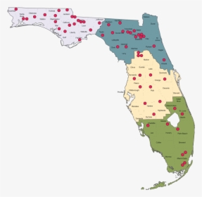 Map Of Institutions - Florida Prisons Map, HD Png Download, Transparent PNG