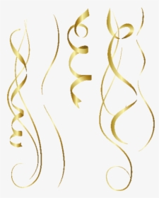 Gold Streamers Png - Confetti Gold Streamers Png, Transparent Png, Transparent PNG