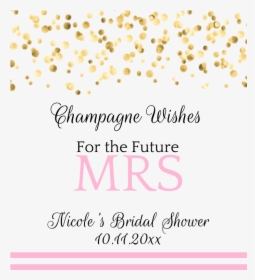 Wedding Champagne Label - Free Gold Confetti Png, Transparent Png, Transparent PNG