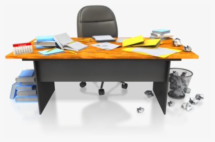 Messy Office Desk Png & Free Messy Office Desk Transparent - Messy Desk Png, Png Download, Transparent PNG