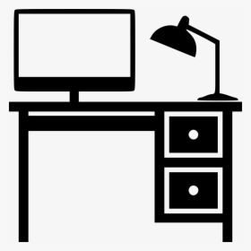 Office Desk - Office Desk Icon Png, Transparent Png, Transparent PNG