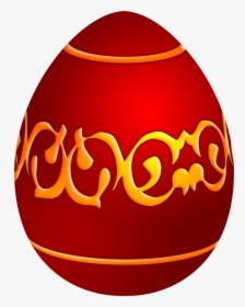 Easter Decorative Red Egg Png Png - Easter Egg, Transparent Png, Transparent PNG