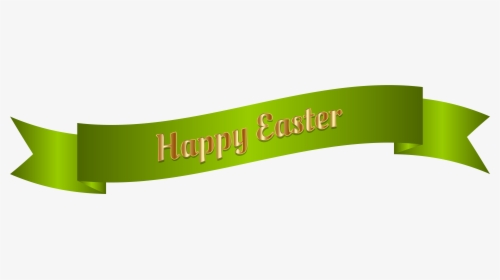 Green Happy Easter Banner Png Clip Art Image - Happy Easter 2019 Banner, Transparent Png, Transparent PNG