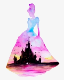 Painting Silhouette Disney Princess Art , Png Download - Disney Princess Silhouette Art, Transparent Png, Transparent PNG