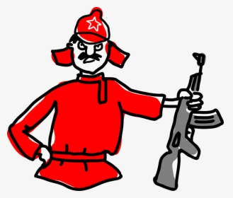 Army Soldier Png - Soviet Red Army Cartoon, Transparent Png, Transparent PNG