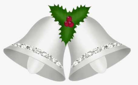 Free Png Transparent Christmas Silver Bells With Mistletoe - Silver Christmas Bells Clipart, Png Download, Transparent PNG
