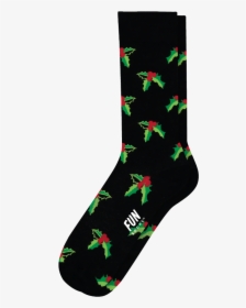Men S Holiday Mistletoe Socks - Sock, HD Png Download, Transparent PNG