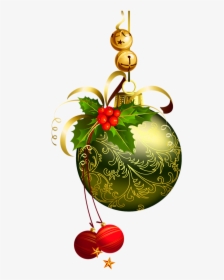Green Transparent Christmas Ball - Transparent Background Christmas Ornament Clipart, HD Png Download, Transparent PNG
