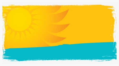 Illustration Of Glowing Sun On Yellow Background With - Aqua And Yellow Background, HD Png Download, Transparent PNG
