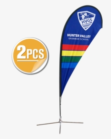8ft Teardrop Flying Banner With Cross Base & Water - Banner, HD Png Download, Transparent PNG