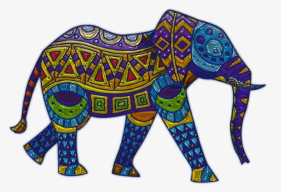 Elephant, Metallizer, Art, Glass, Factory - Indian Elephant Art Png, Transparent Png, Transparent PNG