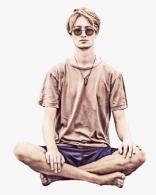 Man Sitting Meditation - Man Meditation Png, Transparent Png, Transparent PNG