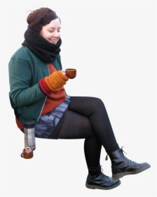 Person Sitting On The Floor Png - Cut Out People Sitting Winter Png, Transparent Png, Transparent PNG
