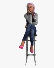 Girl Sitting With Legs Crossed, HD Png Download, Transparent PNG