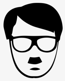 Hitler Hipster Man Glasses Style Fasion - Man Face Icon Png, Transparent Png, Transparent PNG