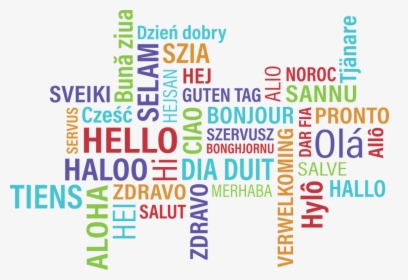 Welcome In Different Languages Png - Hello In Multiple Language, Transparent Png, Transparent PNG