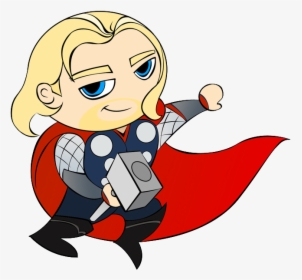Mini Thor Cartoon Png - Cartoon Thor Clipart, Transparent Png, Transparent PNG