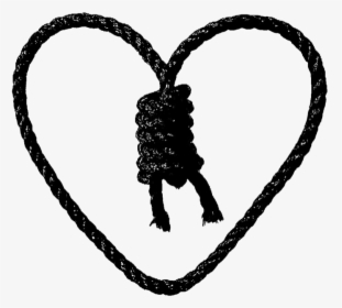 #noose #heart #black #freetoedit - Illustration, HD Png Download, Transparent PNG