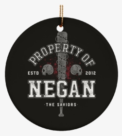 Property Of Negan Christmas Ornaments - Circle, HD Png Download, Transparent PNG