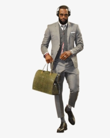 Lebron James In Grey Wool Suit - Lebron James Fashion 2019, HD Png Download, Transparent PNG