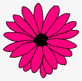 Pink Daisy Svg Clip Arts - Pink Daisy Flower Clipart, HD Png Download, Transparent PNG