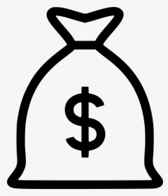 Money Bag - Transparent Background Money Clipart Black And White, HD Png Download, Transparent PNG