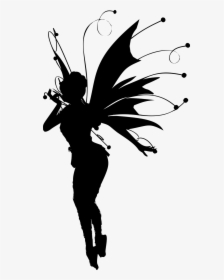 Fairy Silhouette Clip Art - Flying Fairy Silhouette Free, HD Png Download, Transparent PNG