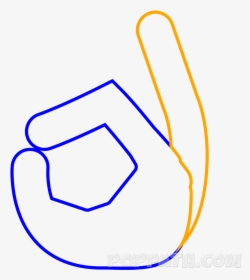 Ok Hand Emoji Png - Drawing, Transparent Png, Transparent PNG