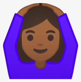 Woman Gesturing Ok Medium Dark Skin Tone Icon - Emoji Mulher, HD Png Download, Transparent PNG