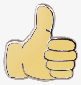 Thumbs Up Emoji Pin - Emoticon Hand Png, Transparent Png, Transparent PNG